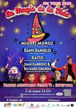 El Ayuntamiento colabora con ‘La magia de la vida on tour’, un espectáculo solidario de la Asociación AVOI y la Fundación CUDECA para financiar sus programas pediátricos