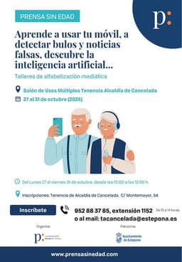 El Ayuntamiento de Estepona colabora en una nueva edición del proyecto de alfabetización mediática para mayores ‘Prensa sin Edad’