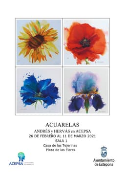 Exposición “Acuarelas: Andrés y Hervás en  ACEPSA”, en la Casa Las Tejerinas de Estepona