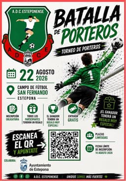 El Campo Municipal de Fútbol San Fernando acogerá una ‘Batalla de Porteros’ 2026 dirigida a jugadores de categorías de Fútbol Base