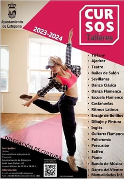 El Ayuntamiento abre el plazo de inscripción en los cursos y talleres de Cultura 2023/2024