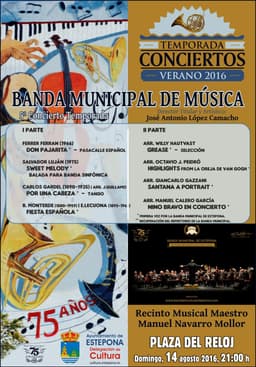 5º CONCIERTO TEMPORADA  BANDA MUNICIPAL DE MÚSICA
