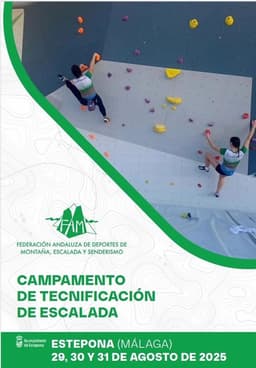 El Rocódromo Municipal de Estepona acogerá un campamento de tecnificación de escalada de la FADMES destinado a jóvenes de 13 a 16 años
