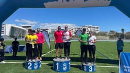 Los equipos de los IES Profesor Tomás Hormigo, Monterroso y Puerta del Mar, ganadores del V Torneo Infantil de Atletismo