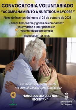 El Ayuntamiento y Fundación Cudeca formarán a voluntarios para combatir la soledad de las personas mayores