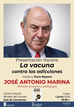 El filósofo y pedagogo José Antonio Marina presenta en Estepona su libro ‘La vacuna contra las adicciones’