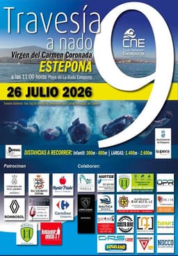 Estepona acoge el próximo domingo la IX Travesía a Nado Virgen del Carmen Coronada