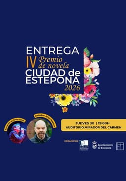 El cantante Javier Ojeda actuará en la entrega del IV Premio de Novela Ciudad de Estepona