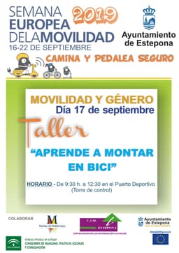 El Ayuntamiento de Estepona celebra la Semana Europea de la Movilidad con el taller “Aprende a montar en bici” destinado a mujeres adultas