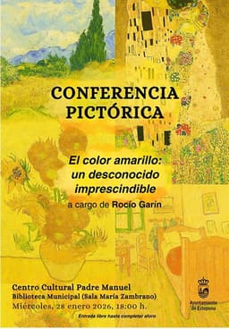 Cultura imparte una conferencia pictórica sobre ‘El color amarillo’, con Rocío Garín, en el Centro Cultural Padre Manuel