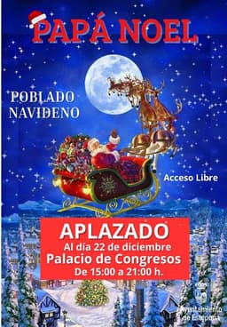 El Ayuntamiento organiza este lunes una fiesta infantil en el Poblado Navideño de Papa Noel, en el Palacio de Congresos