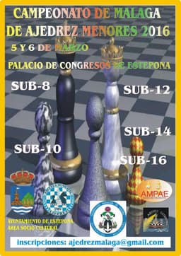 Estepona acoge el Campeonato Provincial de Ajedrez Málaga 2016, categorías Sub 8 a Sub 16