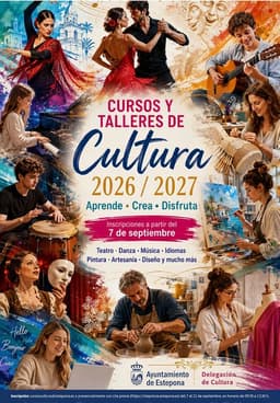 El Ayuntamiento abre el plazo de inscripción en los Cursos y Talleres de Cultura 2026/2027