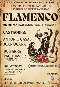 La Asociación Estepona Flamenco ‘El Patio’ celebra la II Jornada de Puertas Abiertas ‘Flamenco’ en el Centro Cultural Padre Manuel
