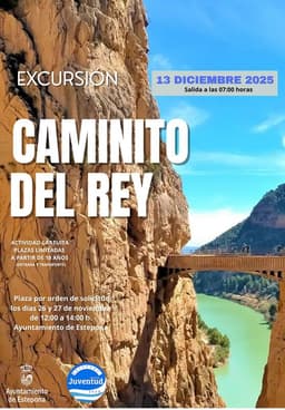 El Ayuntamiento organiza una visita gratuita al Caminito del Rey dirigida a jóvenes a partir de 18 años