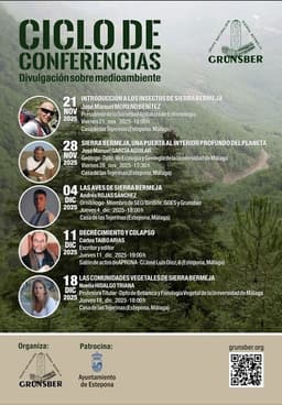 El Grupo Naturalista Grunsber y el Ayuntamiento organizan un ciclo de conferencias divulgativas sobre Sierra Bermeja