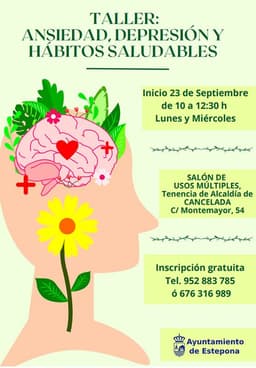 El Ayuntamiento organiza un taller sobre ansiedad, depresión y hábitos saludables destinado a adultos