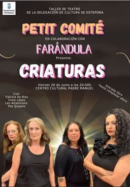 El Taller de Teatro de la delegación municipal de Cultura ‘Petit Comité’ debuta este viernes en el Centro Cultural Padre Manuel con la comedia ‘Criaturas’