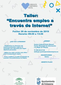 El Ayuntamiento imparte el taller ‘Encontrar empleo a través de Internet’, del programa Andalucía Compromiso Digital