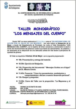 El Ayuntamiento celebra el Día de la Salud para las Mujeres con el taller monográfico ‘Los mensajes del cuerpo’