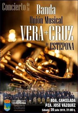 Concierto de la Unión Musical Vera+Cruz Estepona en la Plza. José Vázquez de Cancelada