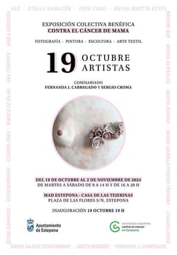 La Casa de las Tejerinas acoge la exposición colectiva benéfica contra el cáncer de mama ‘19 de octubre, 19 artistas’