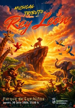 El Ayuntamiento presenta el Tributo Musical gratuito ‘El Rey León’ en el Parque de Los Niños