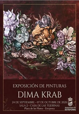 El artista visual Dima Krab presenta la exposición de pinturas ‘Mira Flores’ en la Casa de Las Tejerinas