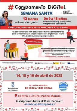 El Ayuntamiento organiza un taller gratuito para dotar de competencias digitales a niños y adolescentes durante la Semana Santa