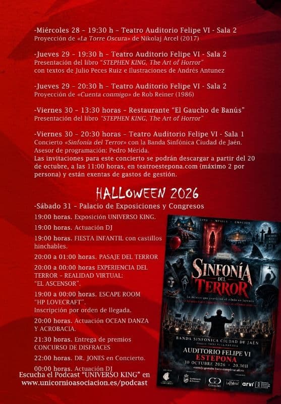 El Ayuntamiento dedica una semana de actividades a ‘Carrie’ de Stephen King para celebrar Halloween