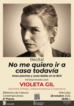 Casilda Sánchez Varela y Violeta Gil protagonizan dos citas culturales esta semana en la Biblioteca de Culturas Contemporáneas