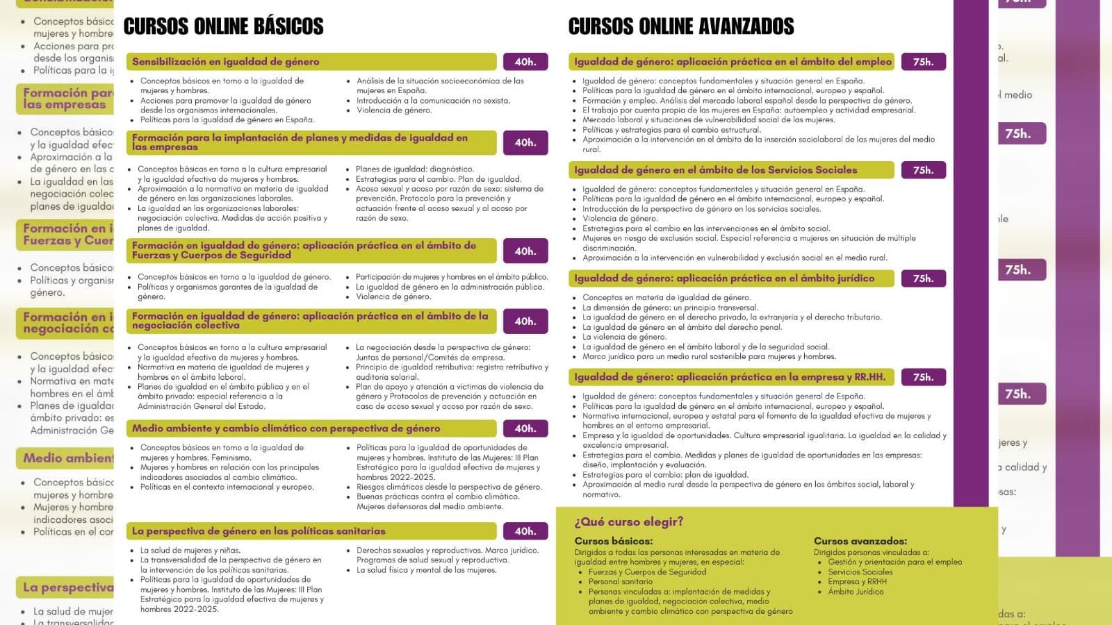 Cursos gratuitos de Formación de la Escuela Virtual de Igualdad del Instituto de las Mujeres