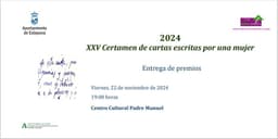 INVITACION XXV CERTAMEN DE CARTAS ESCRITAS POR INA MUJER